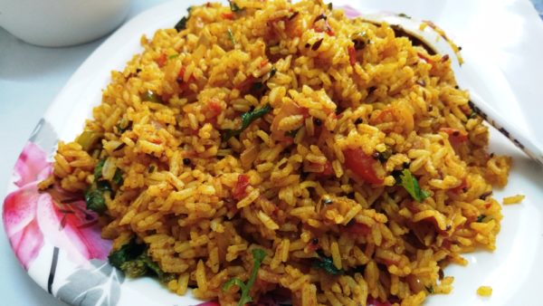 Tomato Onion Rice/Tomato Rice. A delicious and yummy Rice recipe