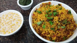 Tomato Onion Rice/Tomato Rice. A delicious and yummy Rice recipe