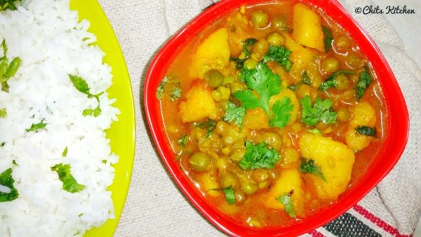 Aloo Matar Gravy/Punjabi Aloo Matar Curry