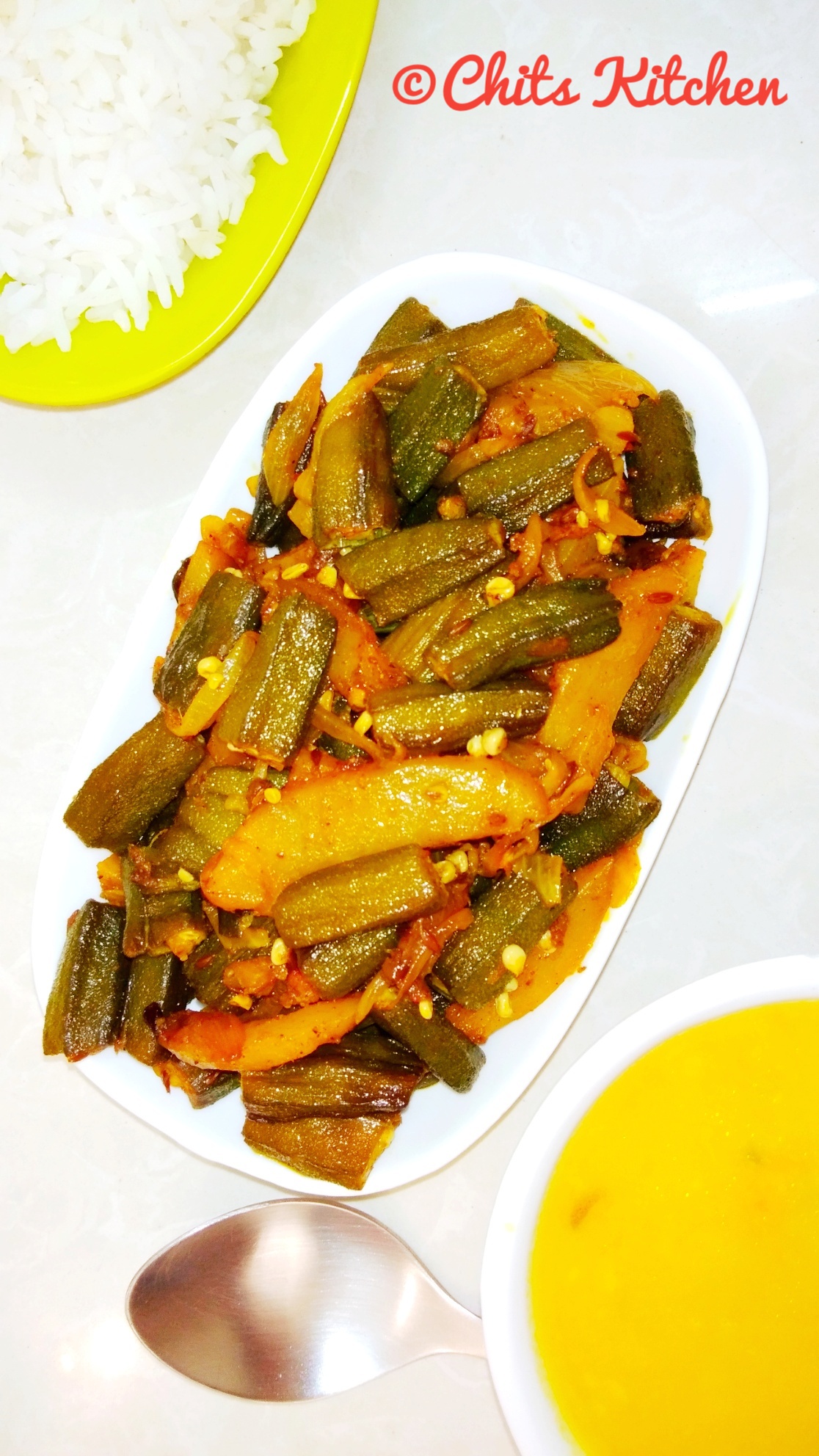 Aloo Bhindi Masala/Aloo Bhindi Fry