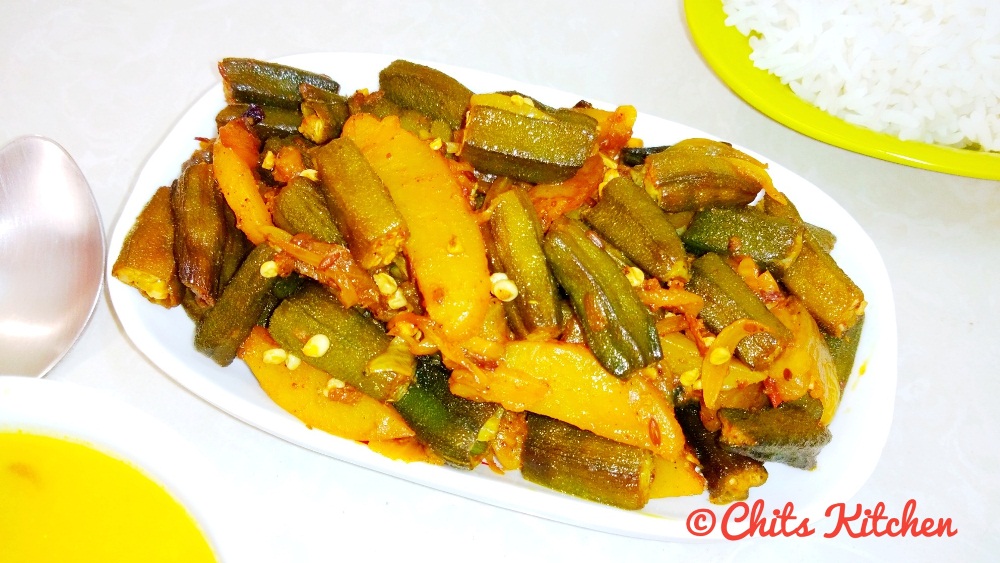 Aloo Bhindi Masala/Aloo Bhindi Fry