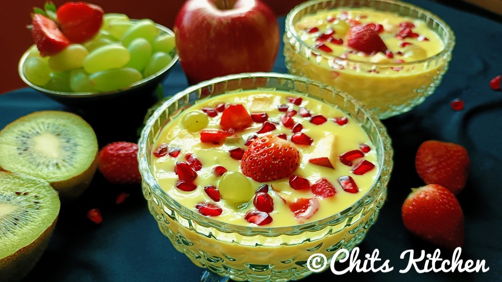 Fruit Custard Recipe/Custard Recipe