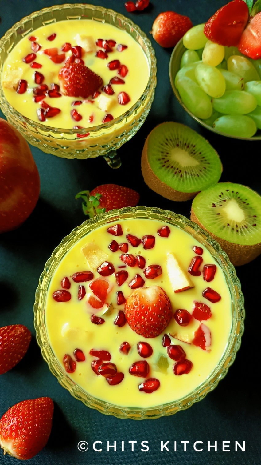 Fruit Custard Recipe/Custard Recipe