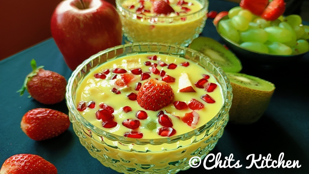 Fruit Custard Recipe/Custard Recipe