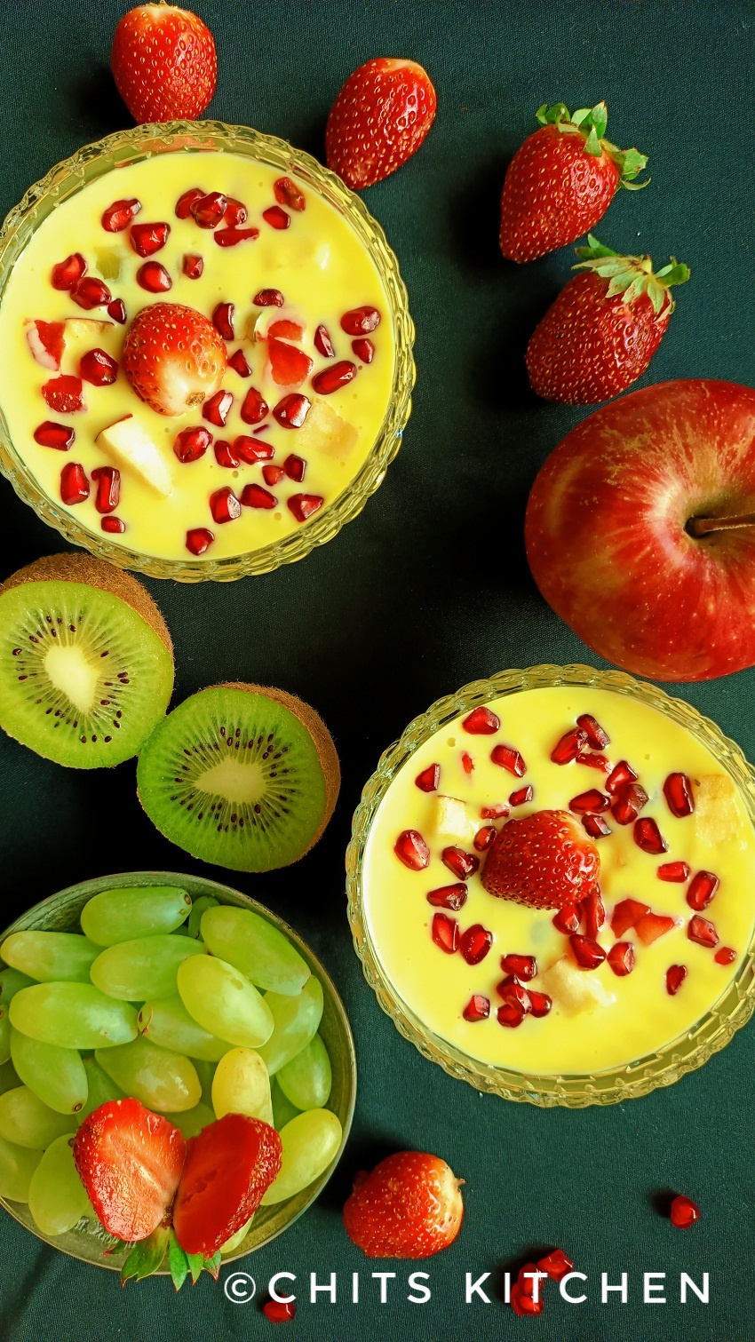 Fruit Custard Recipe/Custard Recipe