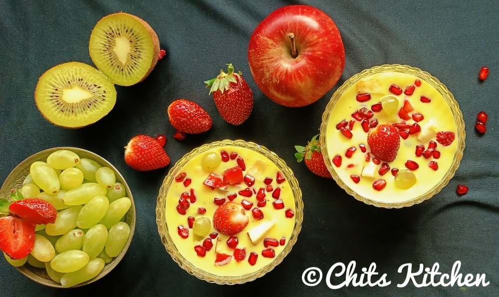 Fruit Custard Recipe/Custard Recipe