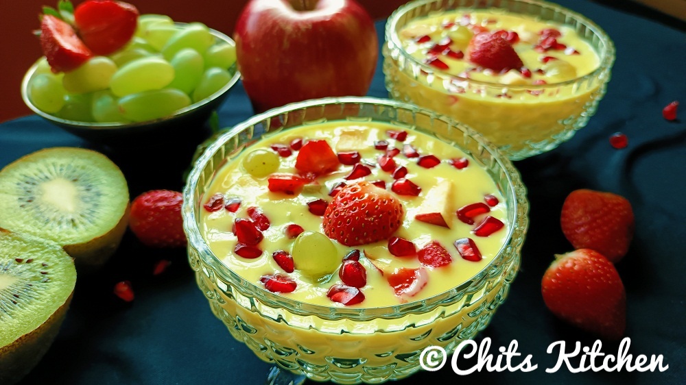 Fruit Custard Recipe/Custard Recipe