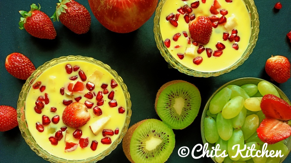 Fruit Custard Recipe/Custard Recipe