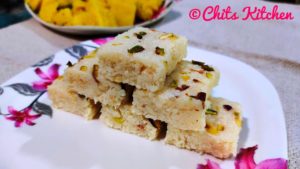 Coconut Barfi with Condensed Milk/Nariyal Ki Barfi/Kopra Pak