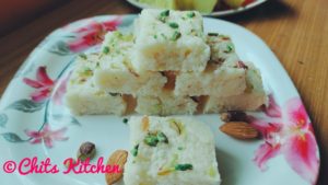 Coconut Barfi with Condensed Milk/Nariyal Ki Barfi/Kopra Pak