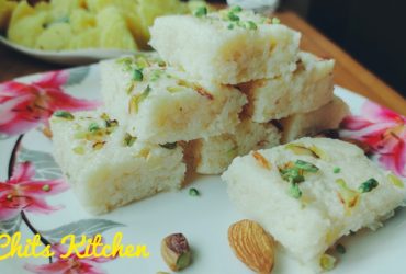 Coconut Barfi with Condensed Milk/Nariyal Ki Barfi/Kopra Pak