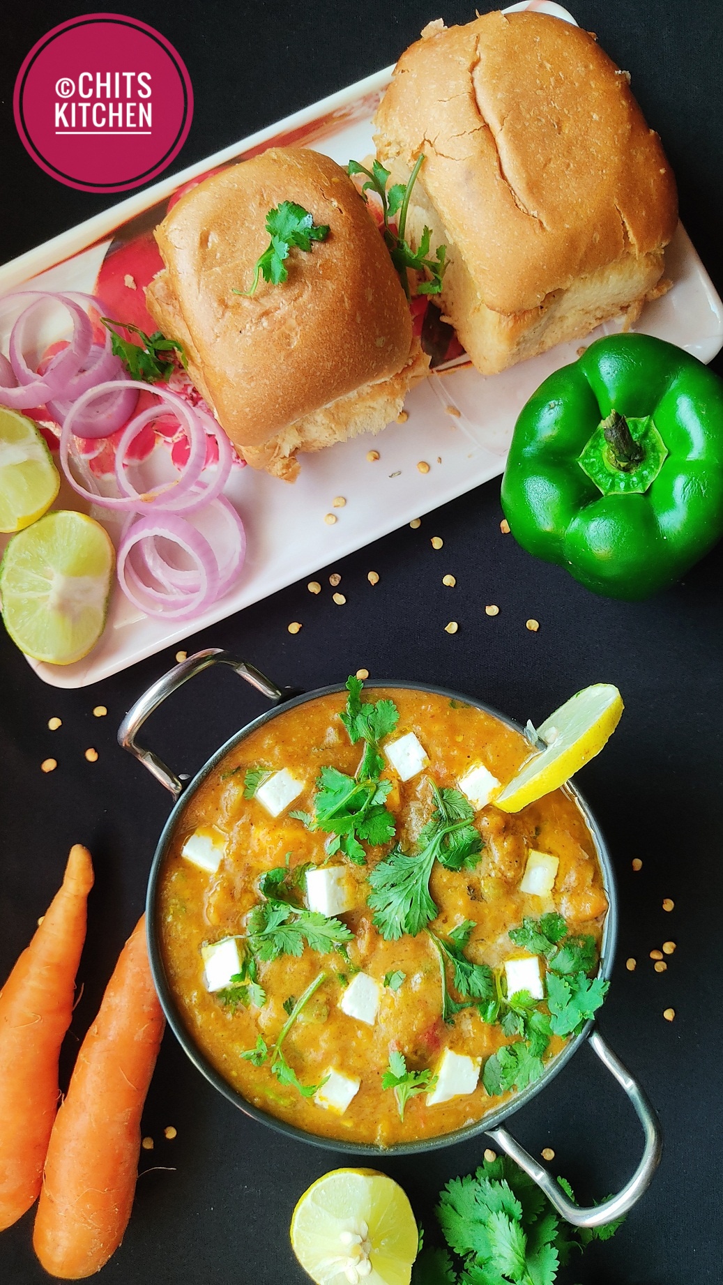 Paneer Pav Bhaji Recipe