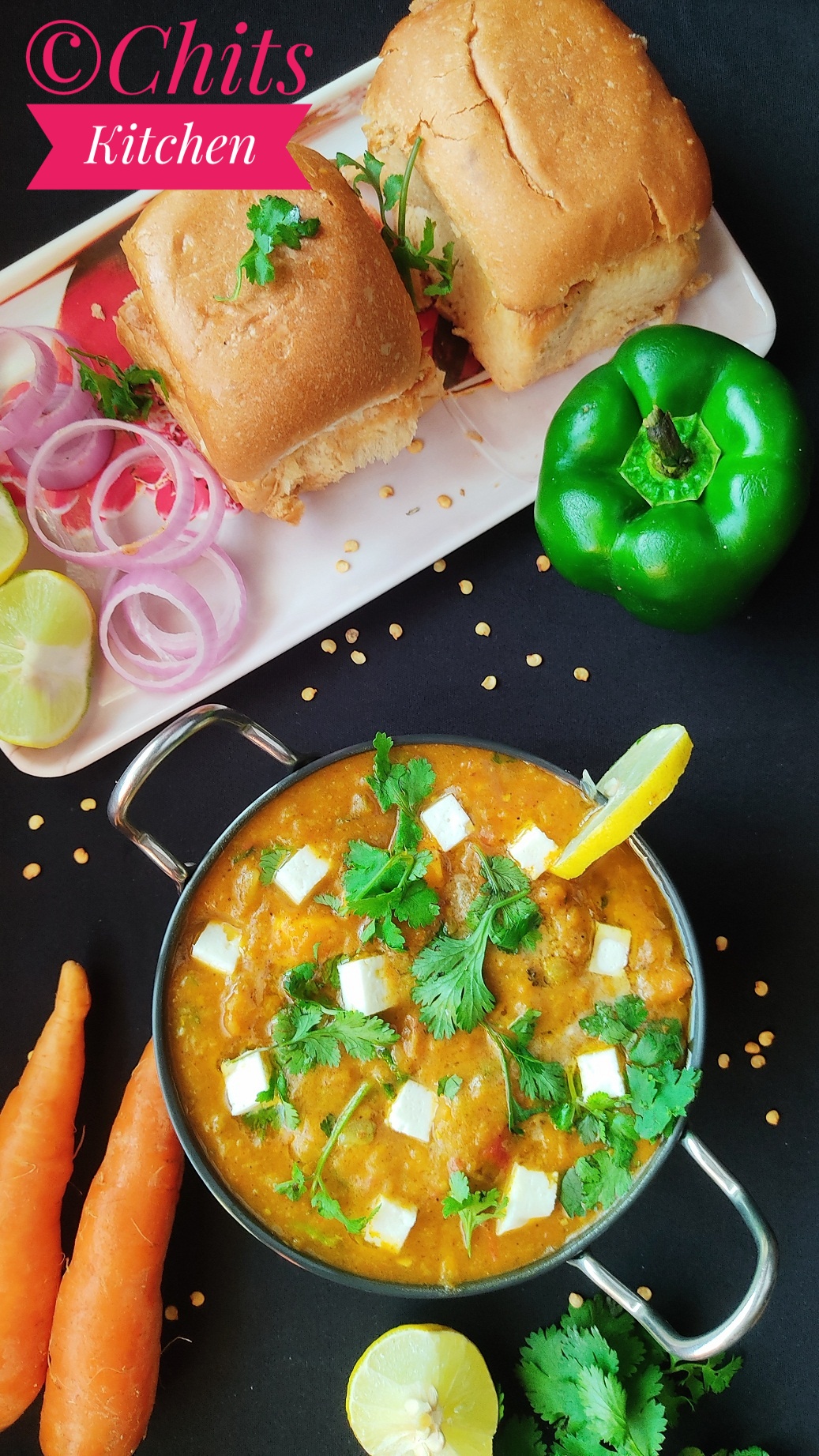 Paneer Pav Bhaji Recipe