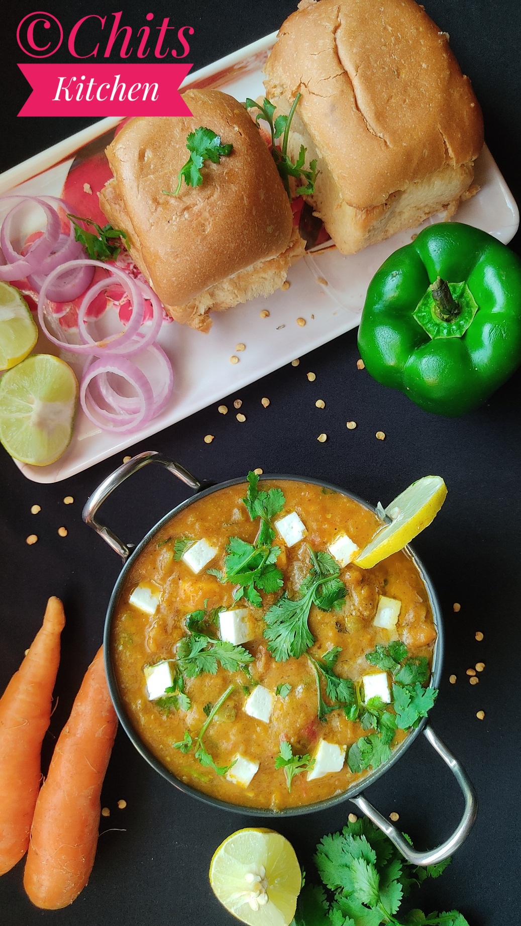 Paneer Pav Bhaji Recipe