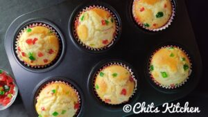 Vanilla Muffins/Moist Vanilla Muffins in Microwave Oven