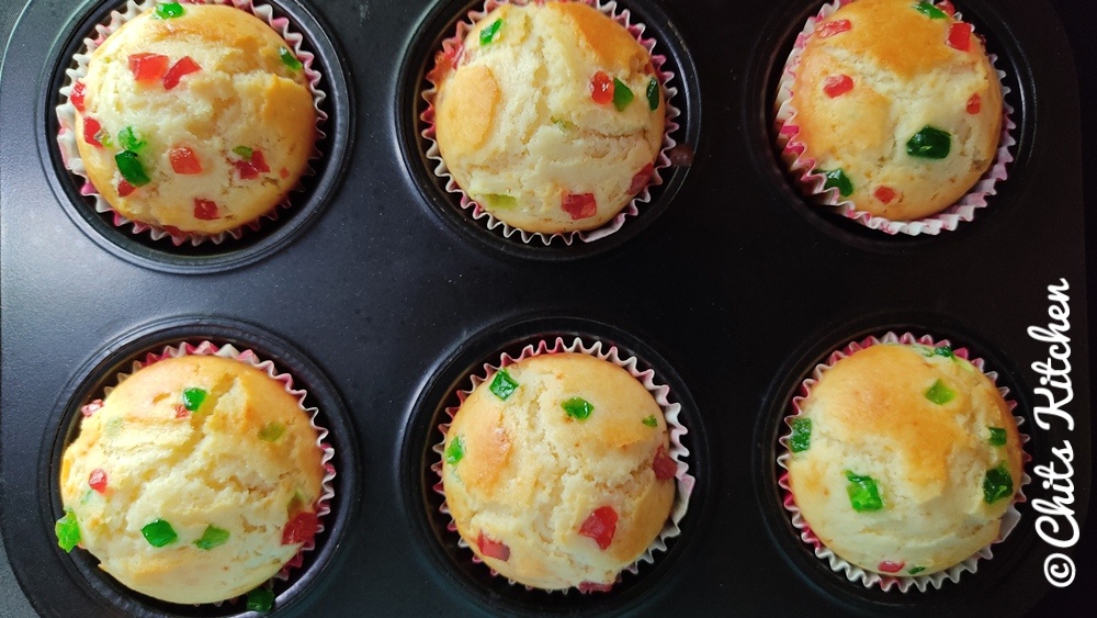 Vanilla Muffins/Moist Vanilla Muffins in Microwave Oven