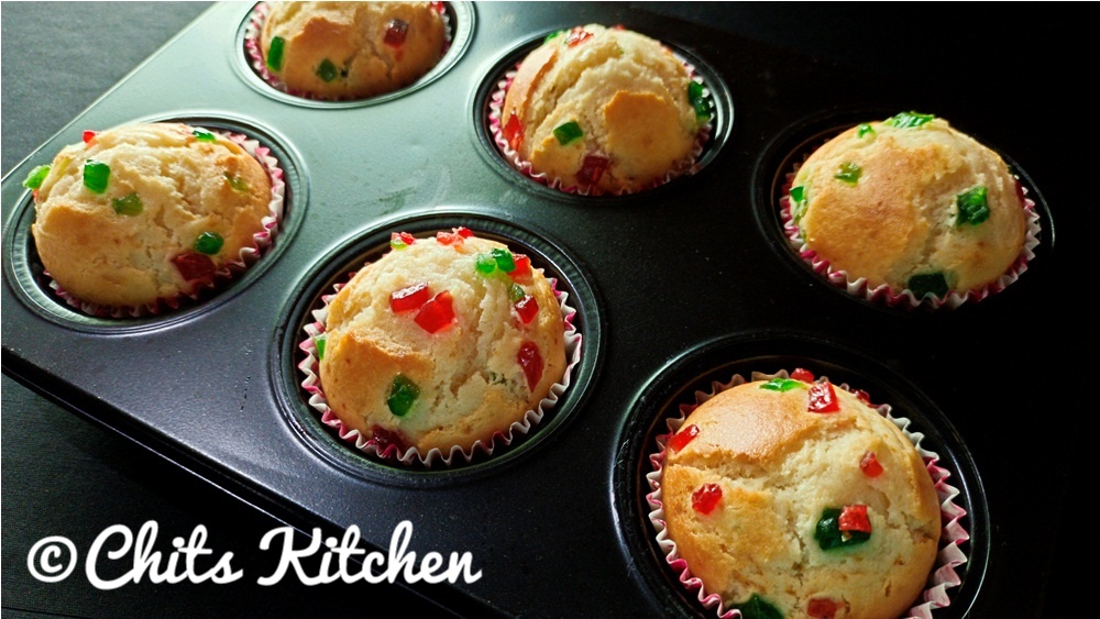 Vanilla Muffins/Moist Vanilla Muffins in Microwave Oven